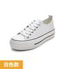 Muffin thick-soled little white shoes women's spring fashion cowhide sports and leisure lace-up classic shallow mouth low-top soft sole