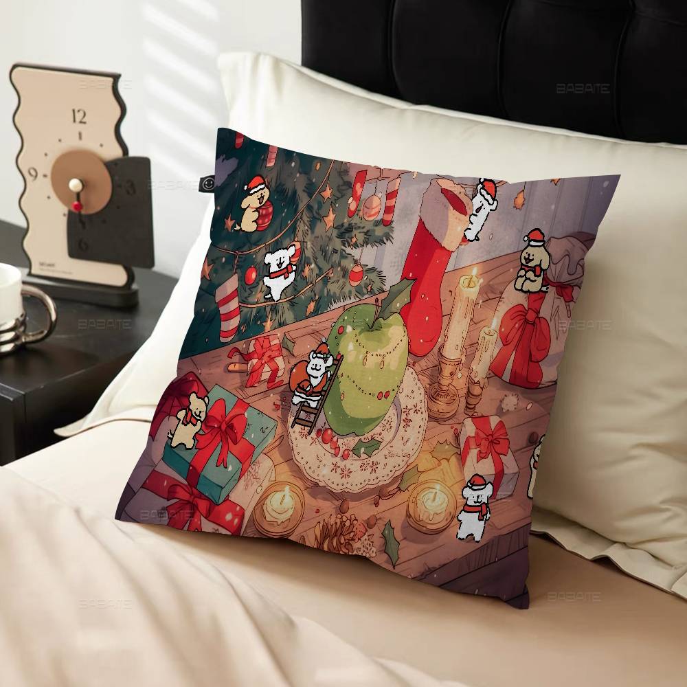 Cute Cartoon Puppy M-maltese Game Pillowcase Toon Gift Cushion Cover Bedroom Home Sofa Chair Seat Decor Pillow Case