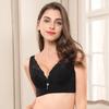 Lace Push Up Bra Women 32D Cup Plus Size Seamless Bralette Wire Free Sponge Free Thin Adjustable Bra with Wide Shoulder Strap