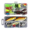 Scatola Set Attrezzatura Esche da Pesca 105 Pezzi Acqua Salata Morbide Dure Silicone Esche Artificiali Ami Esca da Pesca Crankbait Spinner Affondante