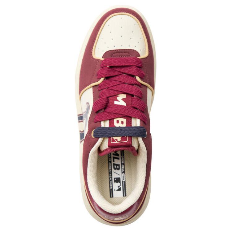 MLB Chunky Liner Slip Resistant Abrasion Resistant Low top Skateboard Shoes Unisex Burgundy Sneakers 3ASXCLS3N-43WIS