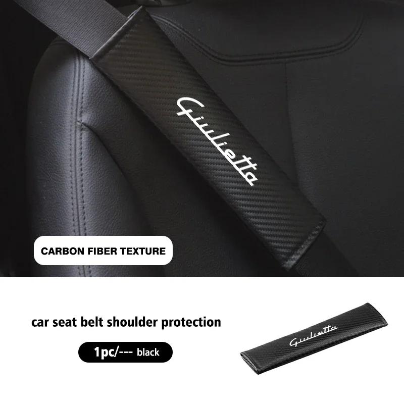 AAACK1 Car Stickers For Alfa Romeo Car Belts Covers Padding Carbon Fiber Belt Shoulder Accessories For Alfa Romeo 159 Giulietta Giulia