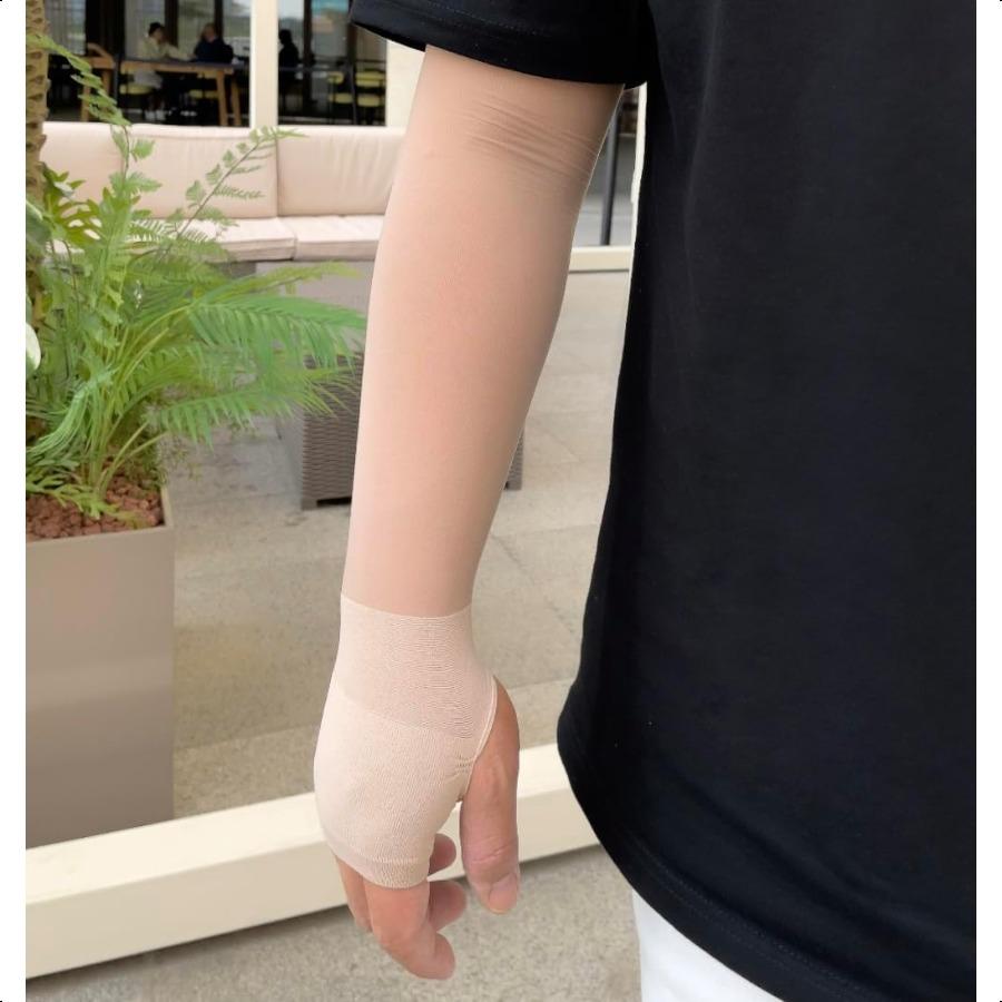 

Гольф Рукава Телесного Цвета С Закрытыми Кистями Защита от УФ-лучей Женские Мужские Для Активного Отдыха Сделано в Корее United States