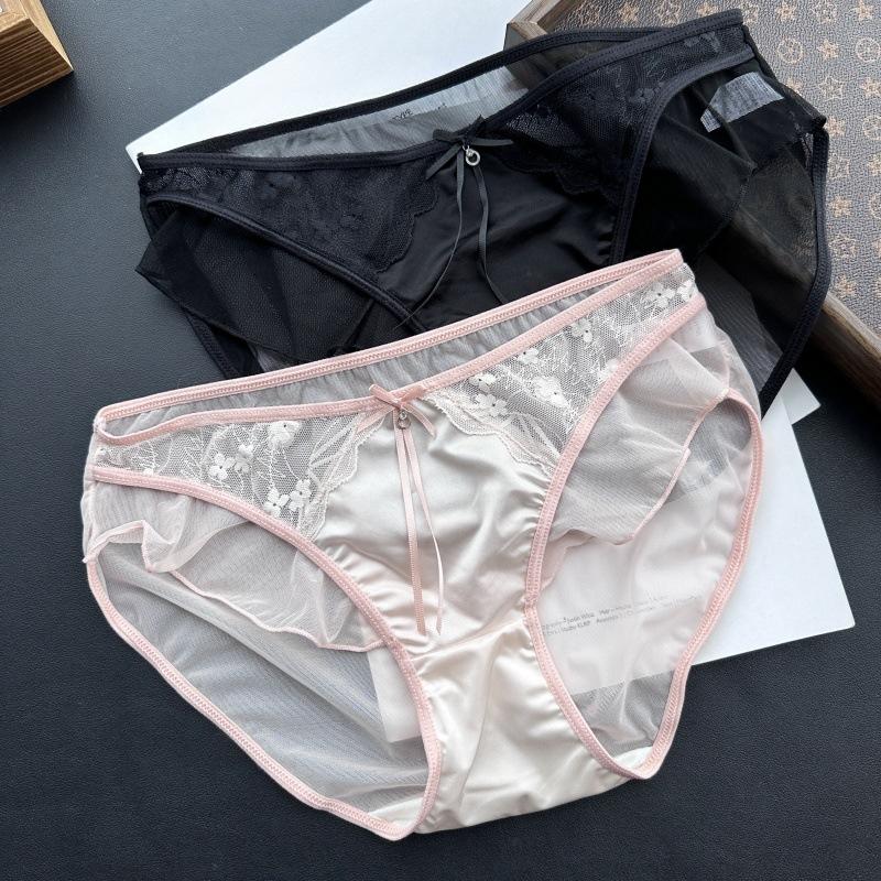 Ladies Spring Summer Cute Ruffled Mesh Lace Edge Sexy Panties