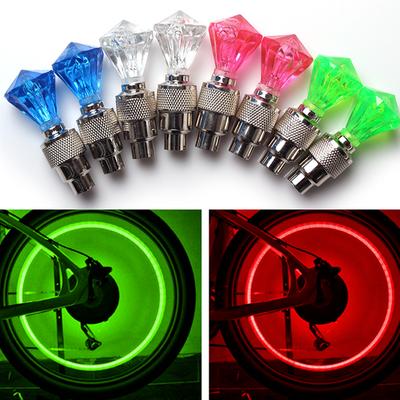 2Pcs Bicycle Valve Lights MTB Bike Accessories Wheel Spokes Tire Cycling LED Light Batteries Tyre Tire Valve Caps Lantern