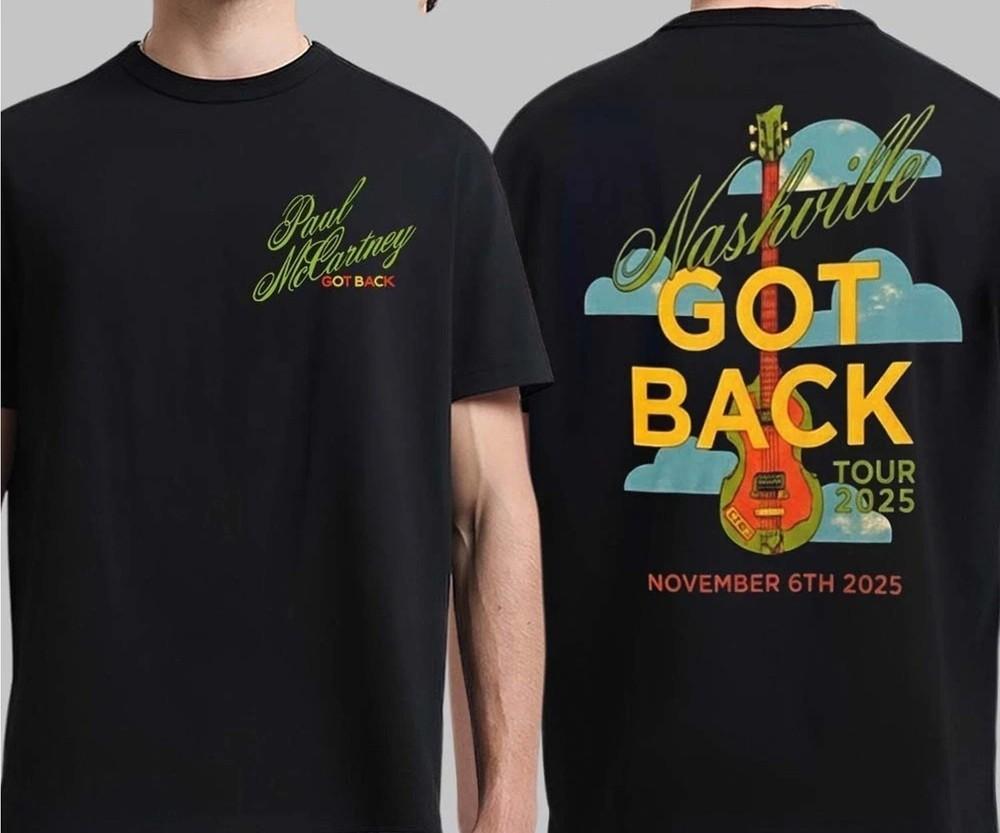 

HOT! Paul McCartney Got Back 2025 Nashville Nov 6 Tour Reprint T-Shirt 4XL