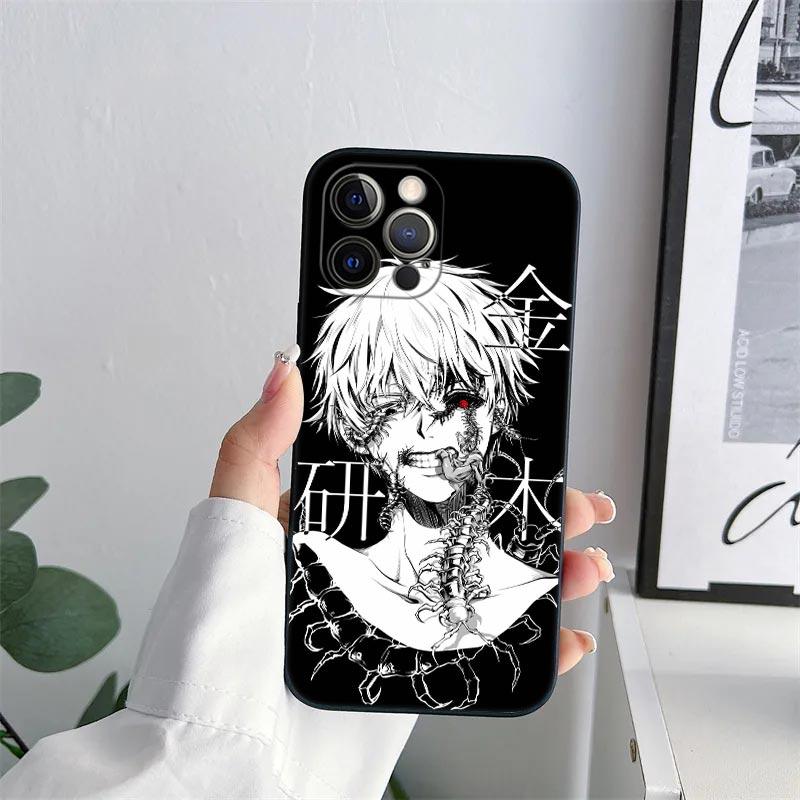 Tokyos Anime Ghouls Phone Case for iPhone 11 15 16 Pro Max Case Kens Kanekis Coque For Apple 13 Pro 14 Plus 12 Mini X Soft Cover