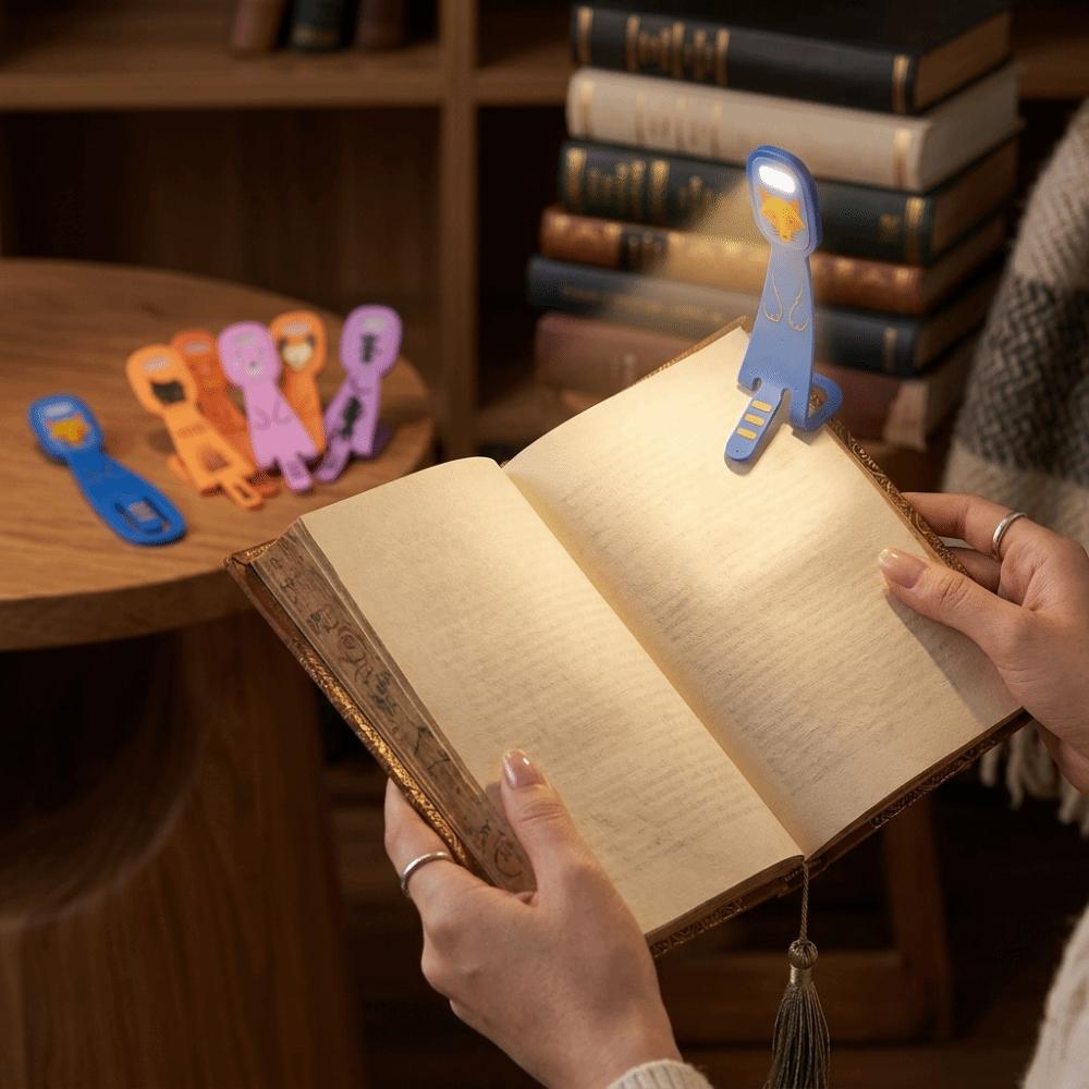 Ultra-Thin LED Bookmark Night Lamp Card Size Clip-On Book Light Compact Mini Lamp Travel