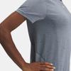Under Armour Vanish Seamless Comfortable Fashionable Minimalist Solid Color Short Sleeve Regular T-Shirt Women Tops Gray Blue 1384406-466