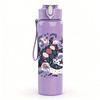 1PC Spider Web Skull Circular Art Print 750ml Color Plastic Sports Water Bottle Leakproof Flip Straw Lid Suitable for Sports Office Home Use