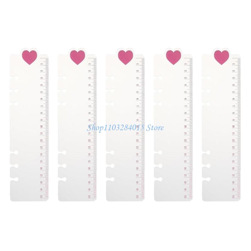 R6FF 5Pcs 6 Hole Pre-Punched Binder Divider with Ruler For Refillable Notebook