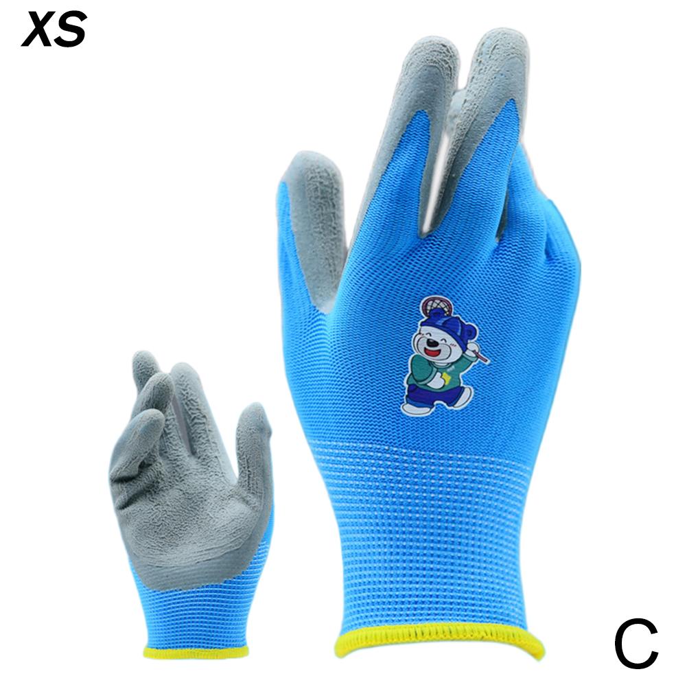 1 Pair Children Labor Cartoon Protective Gloves Camping Gardening Picking Beach Comb Thicken Wear-Resistant Latex Gloves
