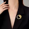 Golden Wheat Huanhua Brooch High-End Women'S Exquisite Light Luxury Wheat Ear Brooch Niche Design Pin Suit Accessories