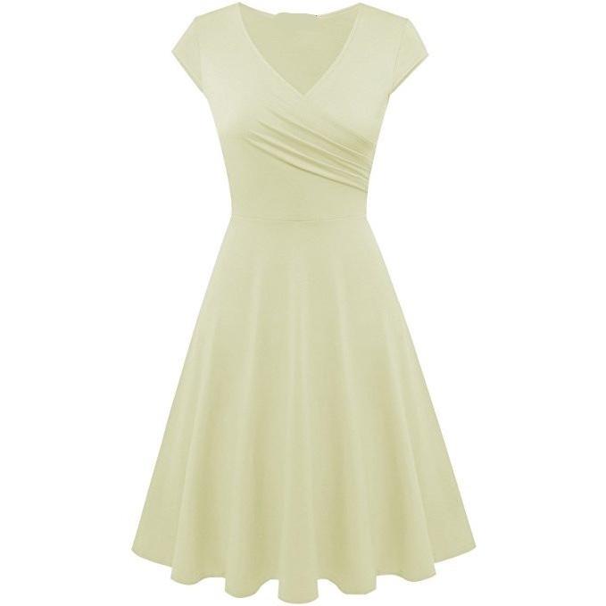 〓COOlCCI〓Women Summer V Neck Ruffle Sleeve Casual Midi Dress Lrregular Hem T-Shirts Dress with Belt Knee Length Mini Dress 〓COOlCCI〓Women Summer V Neck Ruffle Sleeve Casual Midi Dress Lrregular Hem T-Shirts Dress with Belt Knee Length Mini Dress