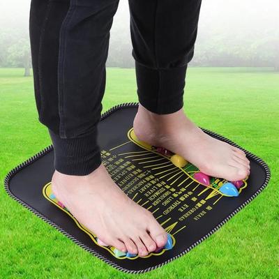 VINGVO Foot Massage Mat Reflexology Walk Stone Stone Road Foot Massage Black