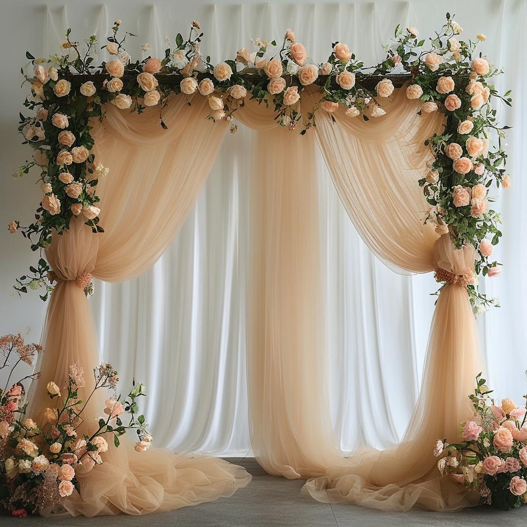 Tenda Esterna per Celebrazione Matrimonio - Garza a Rete per Decorazioni Festa