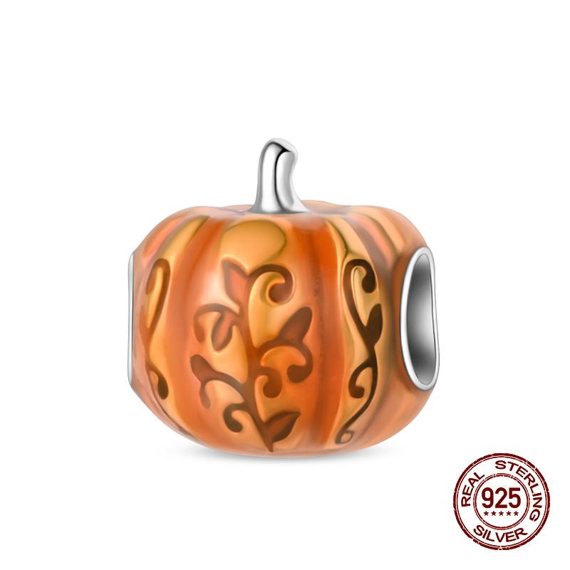 Autumn New Copper Brown Maple Leaf Pumpkin Bee Charms Bead Fit 3Mmoriginal Bracelets Diy Jewelry Warm Gift