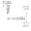 RJ45 Splitter Adapter 1 til 2 Veier Doble Hunnporter CAT5/6/7 LAN Ethernet-kabel