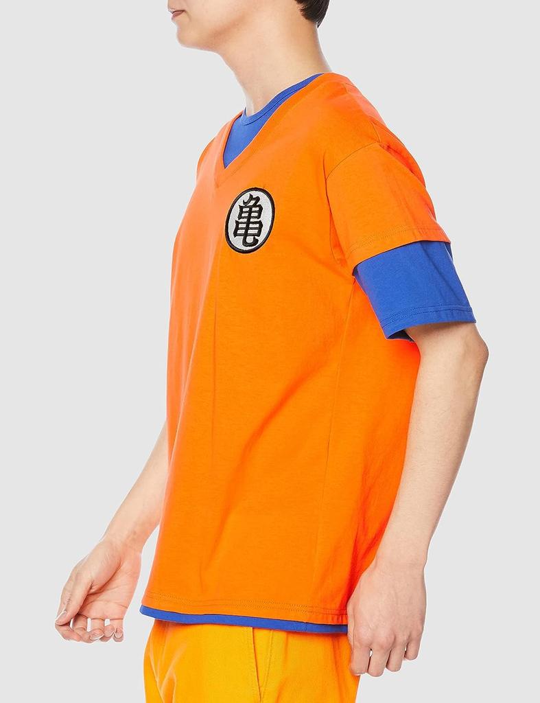 Dragon Ball Z Men's Short Sleeve T-Shirt, Goku and Majin Buu, Capsule Corporation Red Ribbon Army, Size D Orange (Goku and Kame 2), Size L