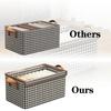 1PC No lid suitcase organizer Foldable Style Storage Basket with Handle Bedroom Dormitory Desktop Storage Box