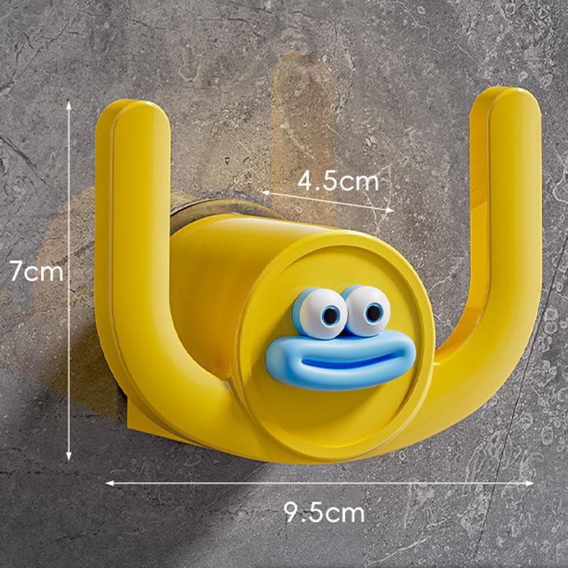 

Крючок для тапочек в виде сосиски в виде рта, настенная полка для обуви, экономящая место, полка для ванной комнаты жёлтый