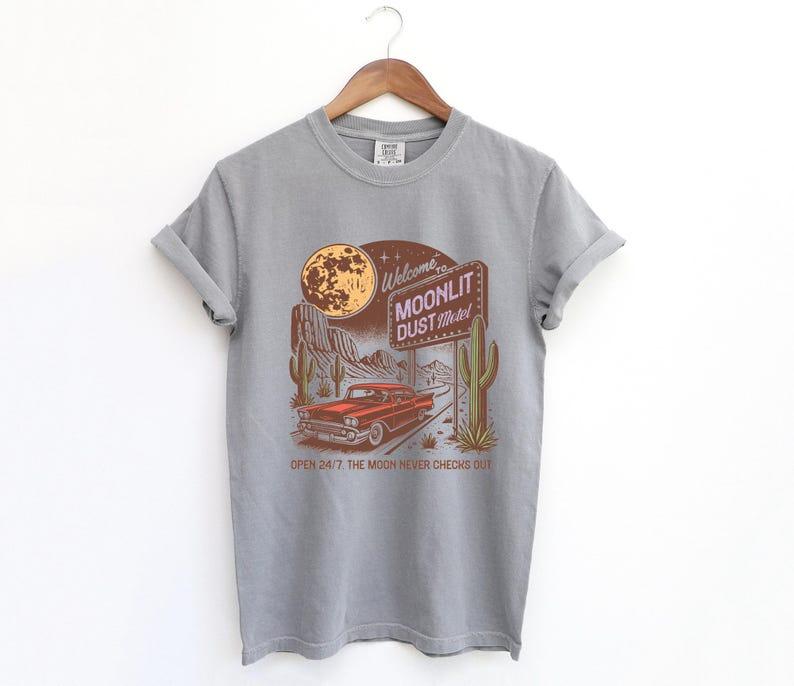 Retro Summer Desert 90 s Design Retro Western Desert T-shirt Cool Young Gift Men and Women with The Same Gift Personality Tops S