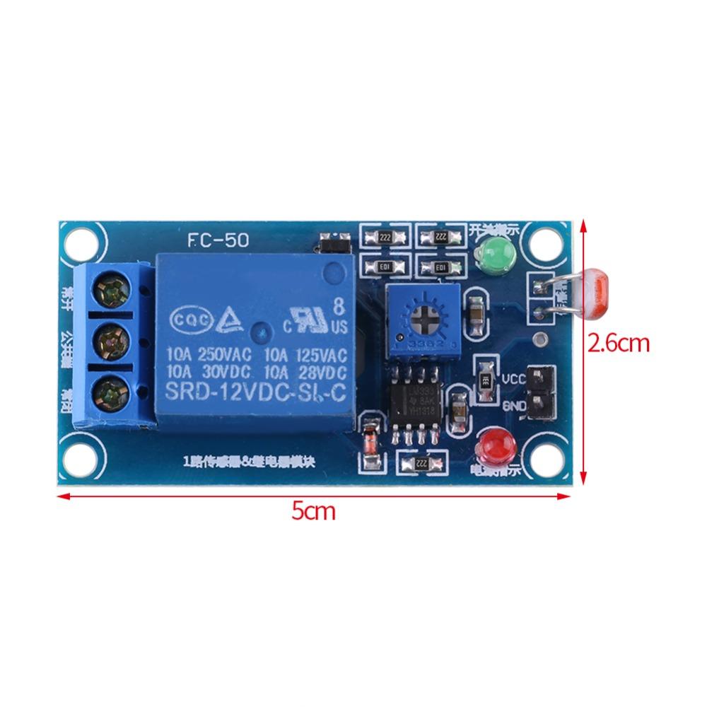 Light Dependent Resistor Light Sensor Switch 12V Relay Control Module LDR Relay  Light Detection
