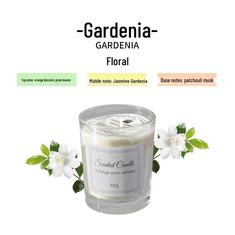 Aromatherapy Smokeless Candle – Long-lasting Fragrance, Creative Christmas Gift, Glass Cup Ornament for Bedroom Atmosphere.