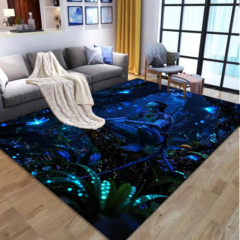 Avatar Pattern Rug, Indoor/Outdoor Mat, for Picnic, Gameroom, Bedroom, Office, Living Room, Home Decor Carpet, Birthday Gift