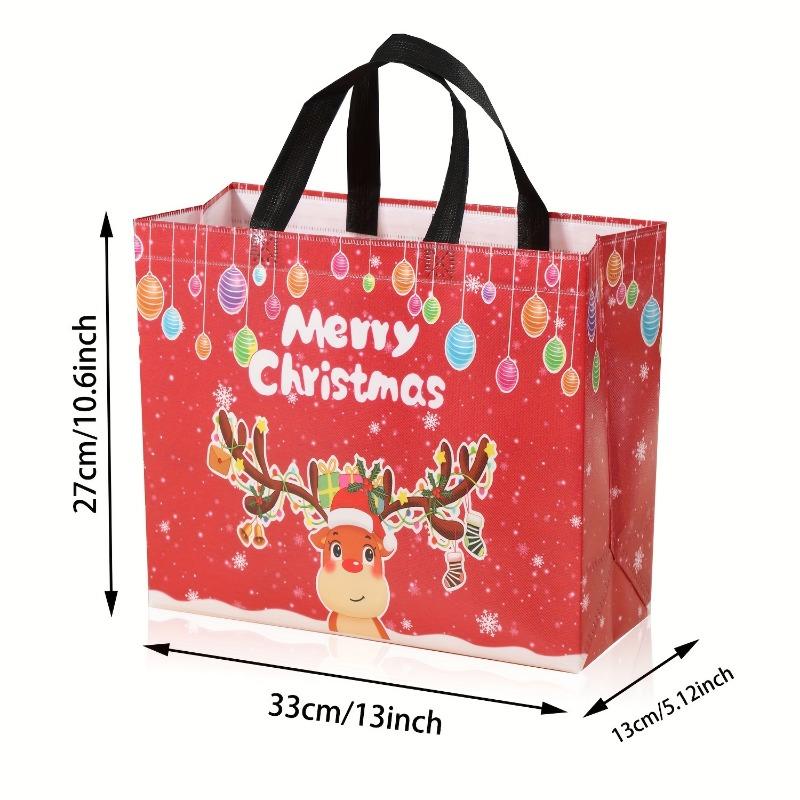 5pcs/set Heat-Sealed Laminated Nonwoven Bags 3D Gift Pouch Eco-Friendly Packaging Party Favor Bag Suitable for going out
