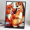 Full Round Diamond Painting The Puppy and The Fox  Art Rhinestone Picture Mosaic DIY 5D Cross Stitch Embroidery Home Decoration