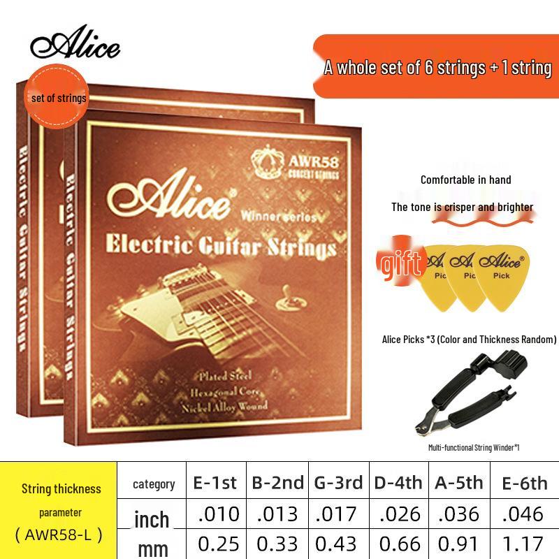 Alice AWR58 King Electric Guitar Strings – Full Set & Singles