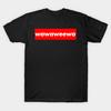 Men Black Print T-shirt Borat Wawaweewa No-Cut Transfer Paper Print Cotton Tshirt
