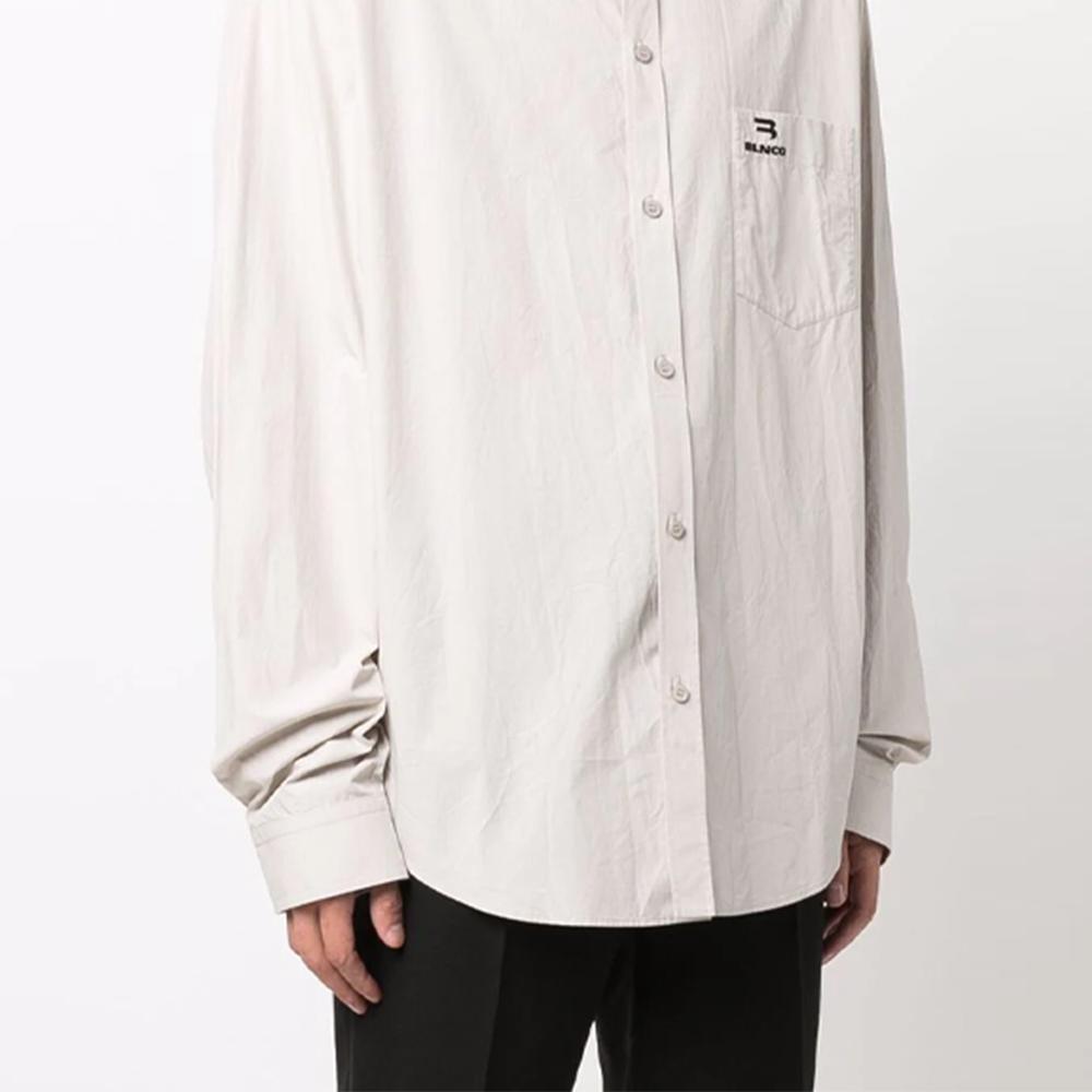 Balenciaga SS22 Shirt Men's Gray White 675642TKM102967