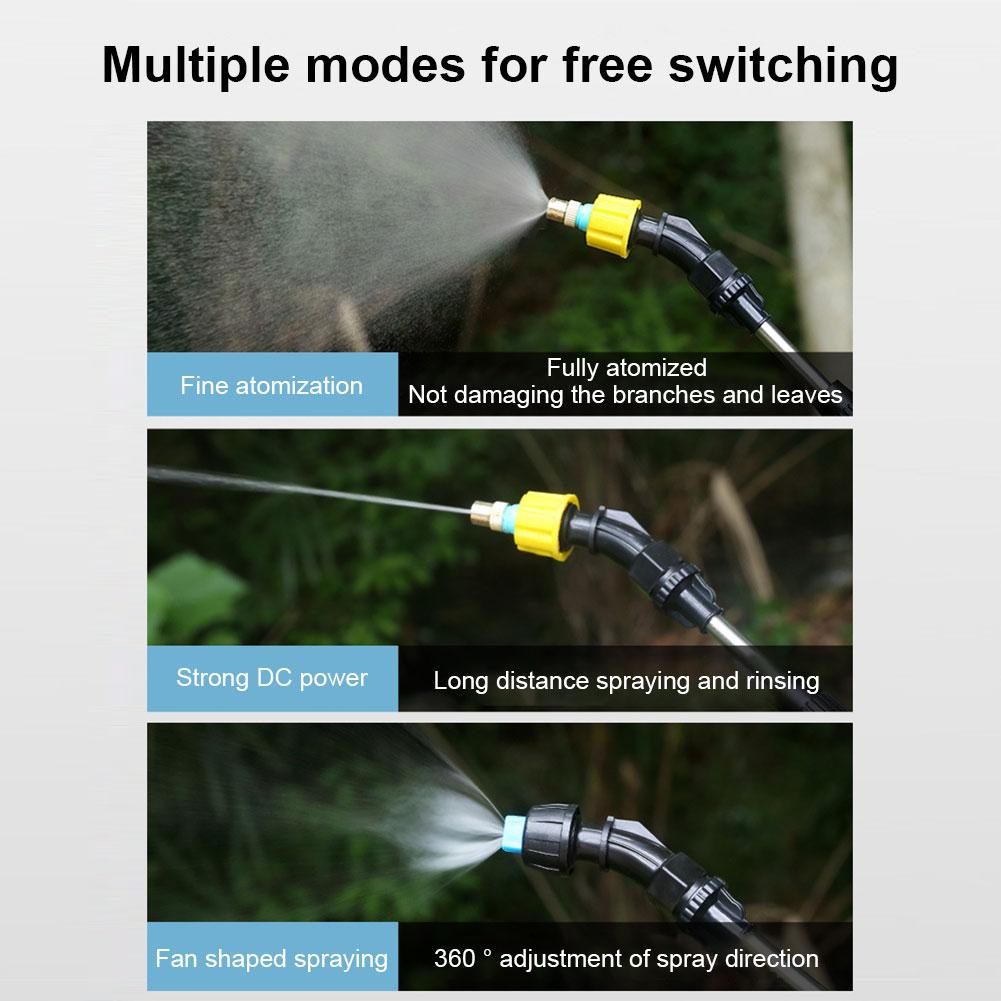 5/8L Battery Powered Sprayer with USB Rechargeable Handle and Retractable Wand Water Sprayer for Garden Lawn and Other Cleaning