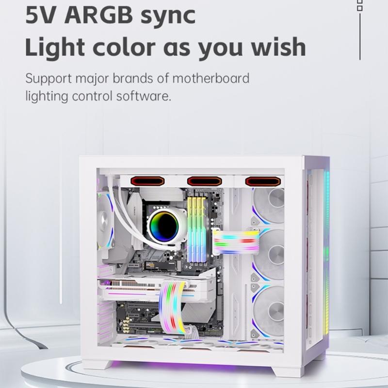 Flexible Silicone 24Pin ARGB GPU Power Cable Wireless Control Function Customizable ARGB Light Strips Easy Installation