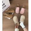 Sanxi leather new bag head Boken platform slippers women's half drag cork sole single shoes