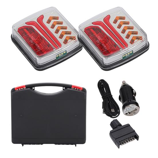 Wireless Trailer Lights Light IP67 Waterproof Magnetic Kit for Truck Trailers