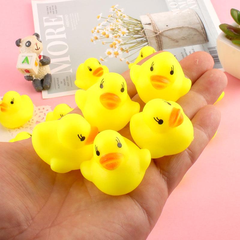 Yellow Vinyl Bath Duck - Educational Swimming Toy for Kids
