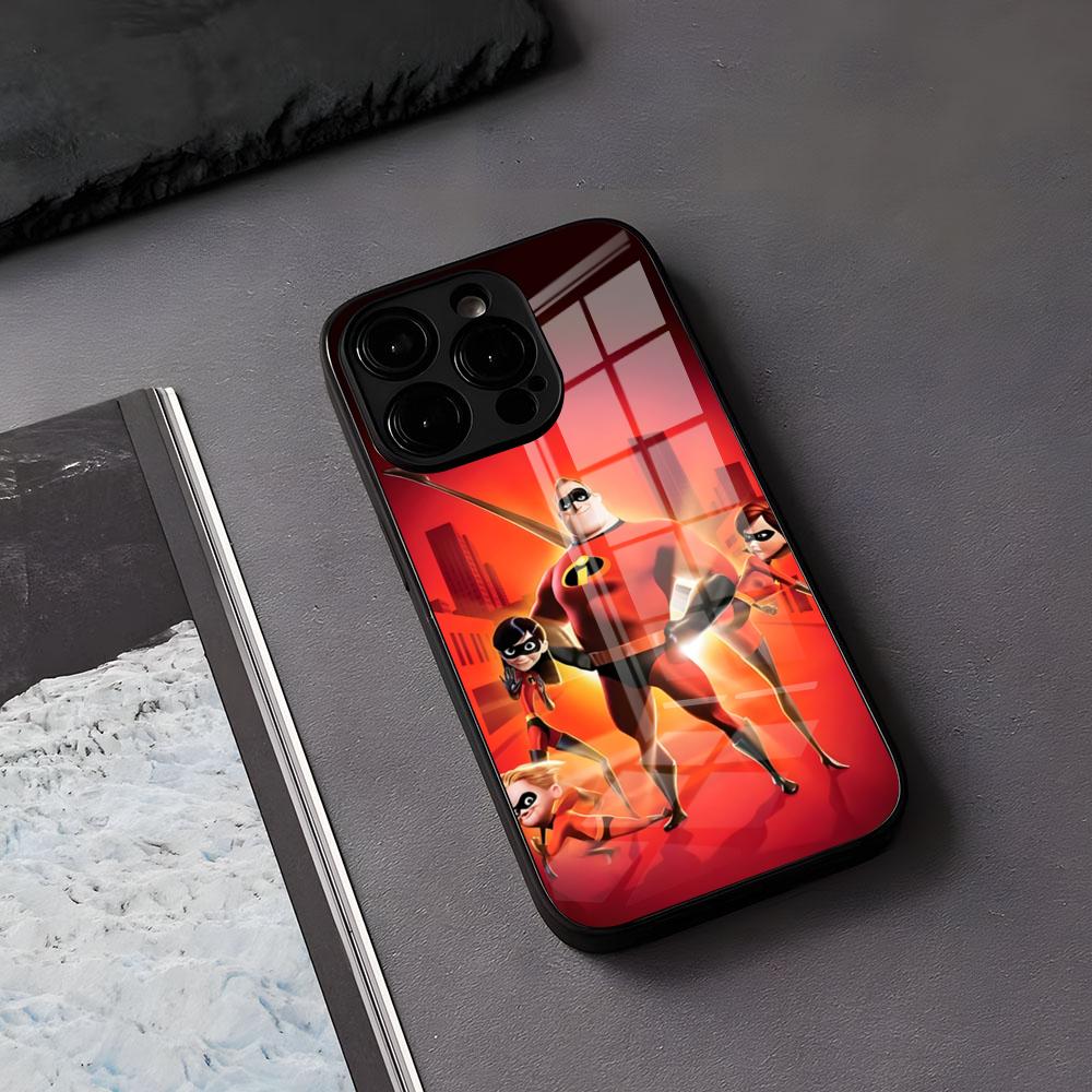 Anime Movie In-Incredibles Phone Case For IPhone 17 Air 16 E Pro Max 15 14 13 Mini 12 Pro 11 Max Plus Black Glass Cover