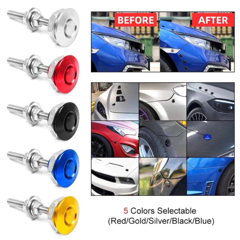 4x Universal Mașină Buton Apăsare Bonetă-Capotă Pin Blocare-Clips Universal Mașină Zăvor Eliberare Rapidă Capote Accesorii Piese Externe
