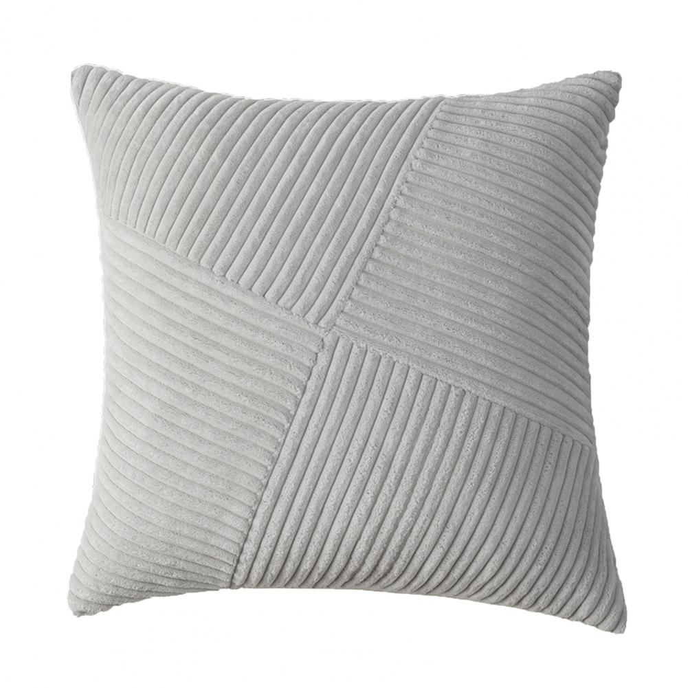 Corduroy Throw Pillow Cover Geometric Pattern Pillowcase Boho Textured Corduroy Patchwork Pillow for Farmhouse Sofa Room