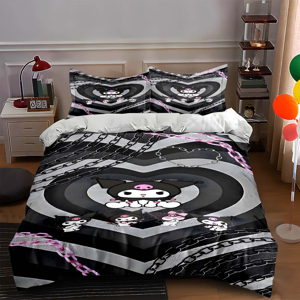 

Black heart motif. Bedding Duvet cover sets Duvet covers Pillowcases gifts (1 * Duvet Cover 2 * Pillowcases, without duvet insert) 135x200cm