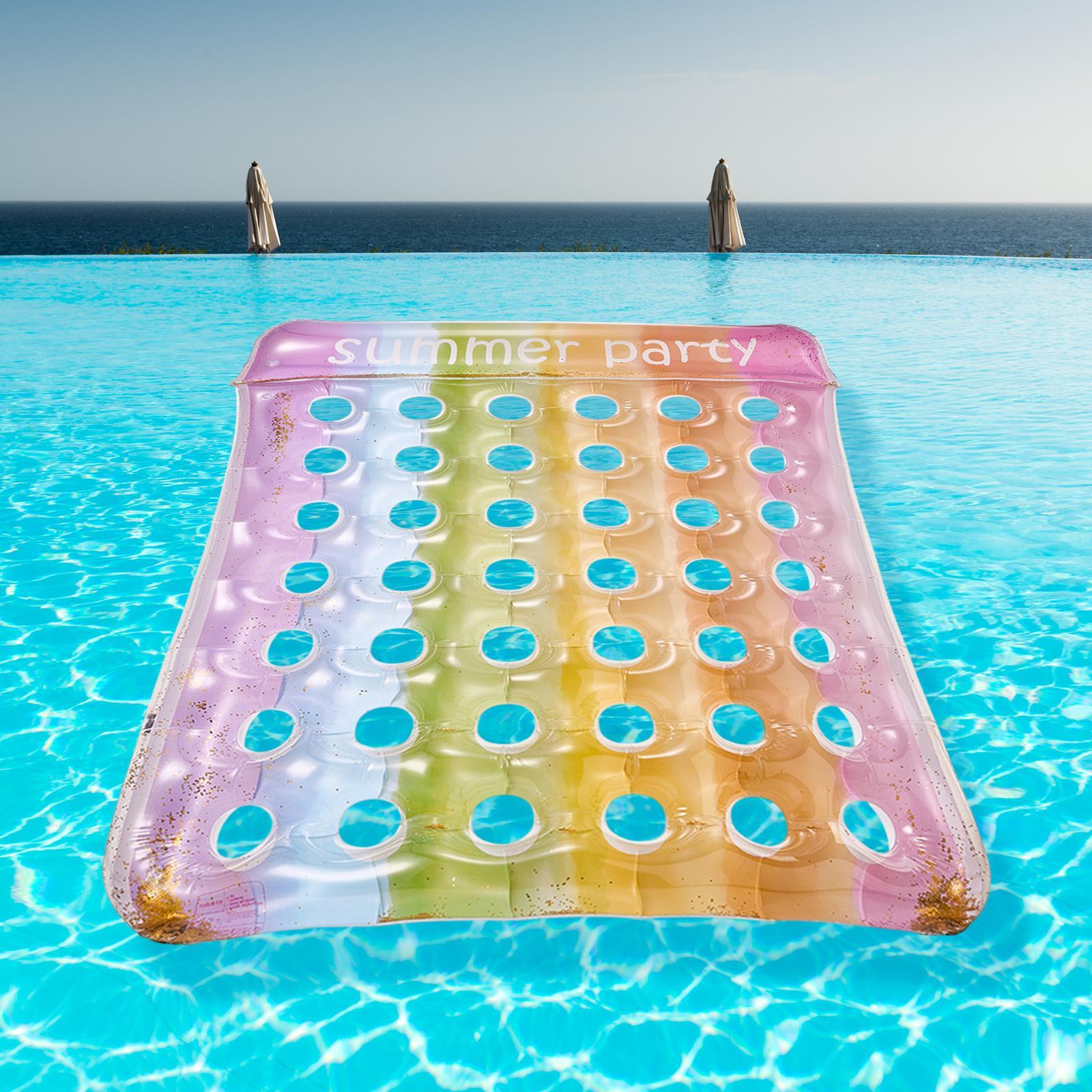 

Inflatable Pool Float Multipurpose Water Lounger for Summer Travel Vacation