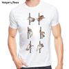 Funny Cute Pugs Dance T Shirt men's English Bulldog/cat Pole Dancing Printed T-Shirt Hipster Short Sleeve