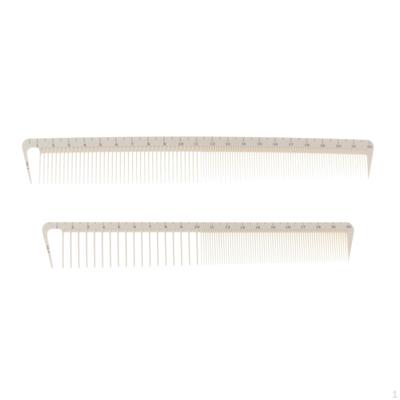 2 Stück Professionelles Haarschneidekamm-Set, Salon-Styling-Messkämme, Antistatisch