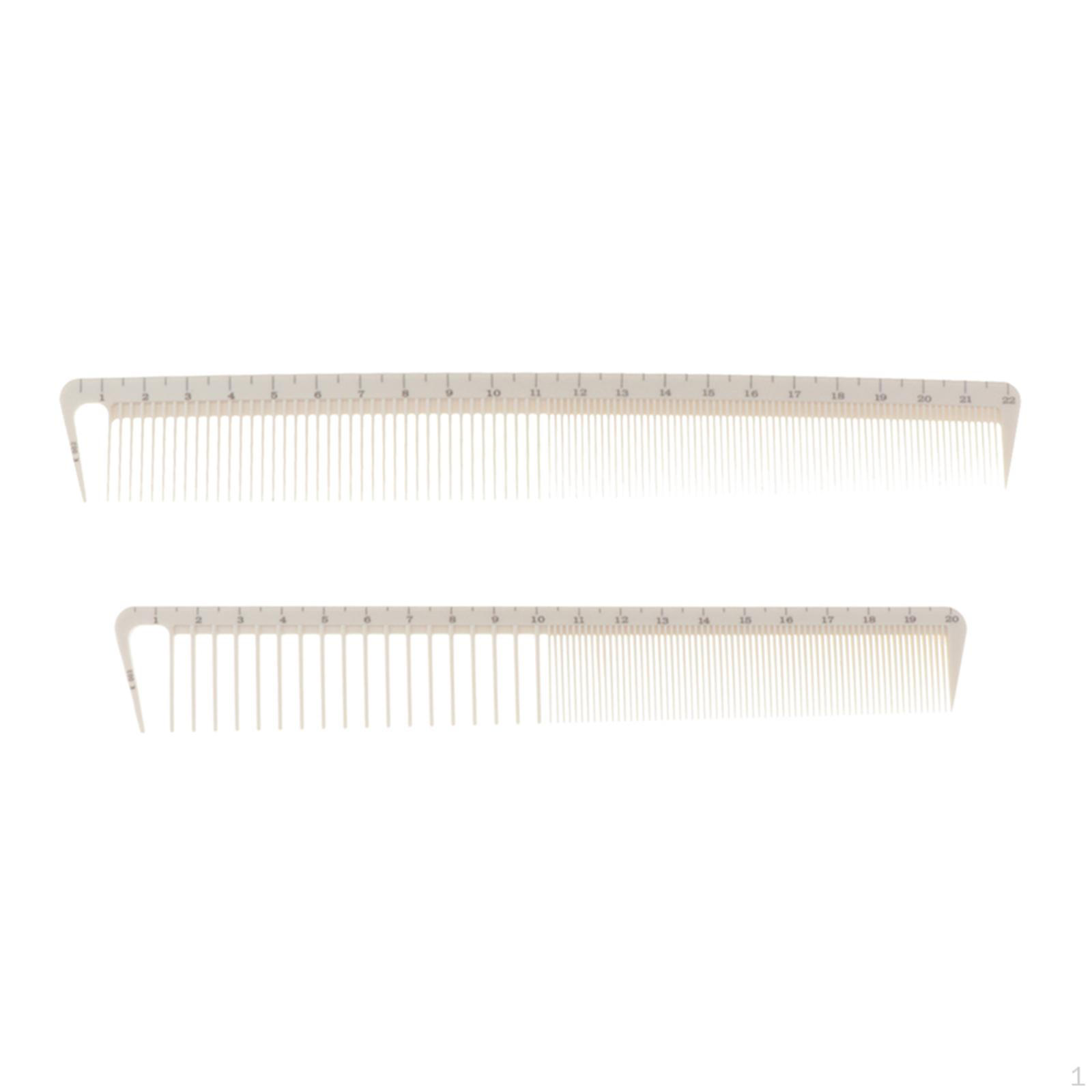 

Набор из 2 профессиональных расчесок для стрижки, салонные стайлинговые измерительные расчески, антистатические