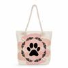 Dog Paw Print Thick Rope Single-shoulder Beach Bag 7259 KTB