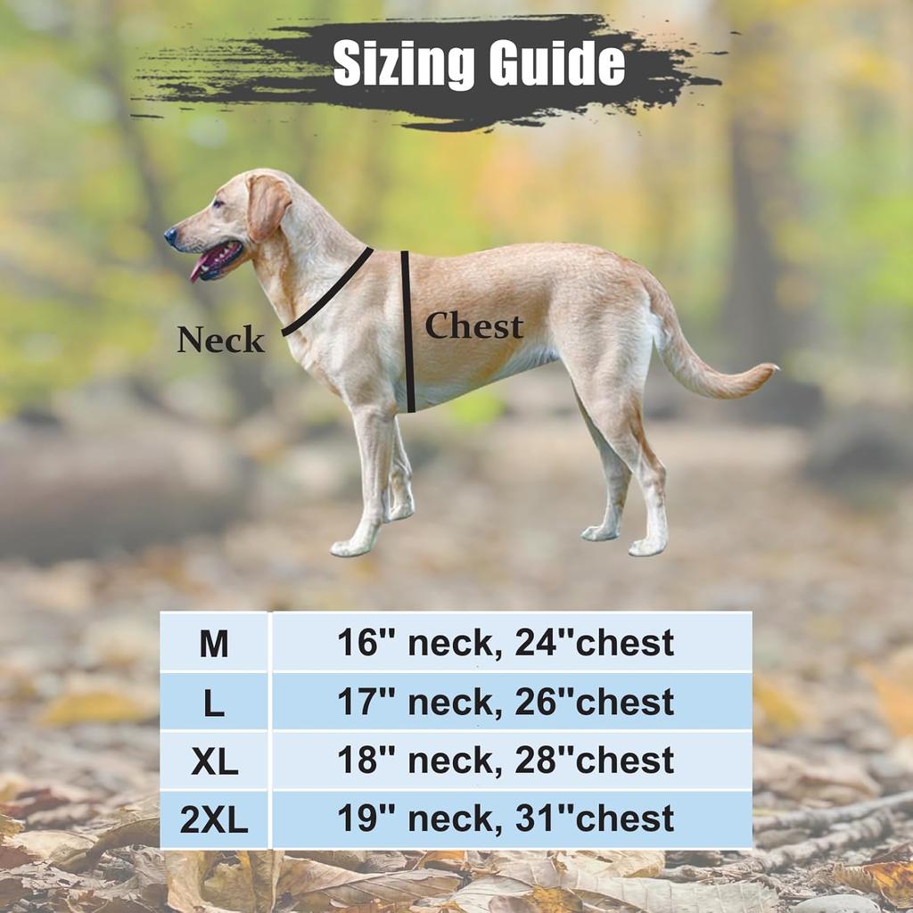 HUNTPAL Hunting Dog Vest Harness Parka for Large Dogs, Soft Padded Reflective Adjustable No Pull Pet Coat with Lift Handle and Leash Clip for Walking