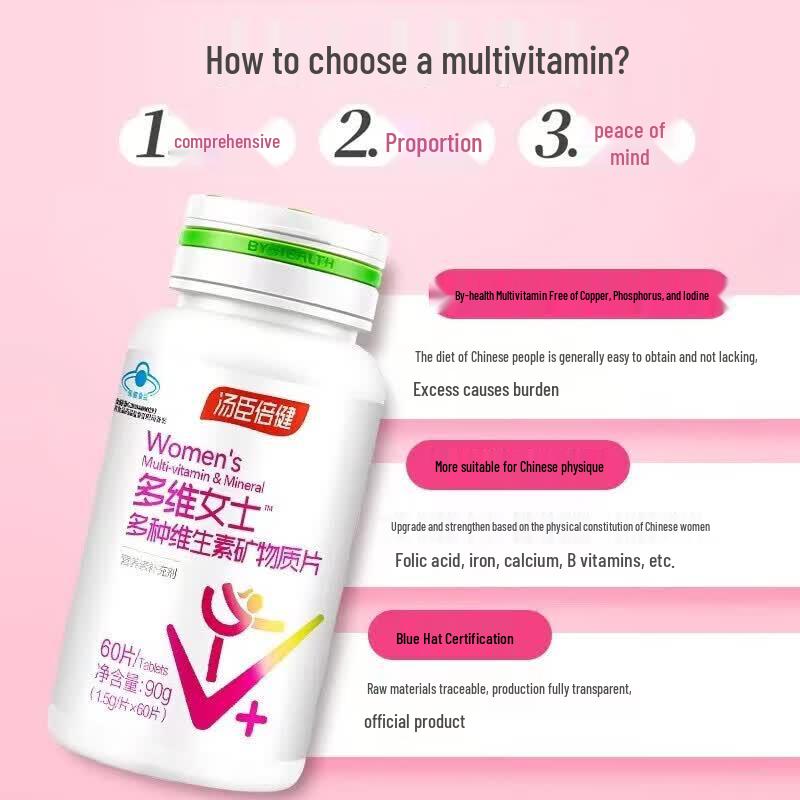 BYHEALTH Women's Multi-Vitamin & Mineral Tablets